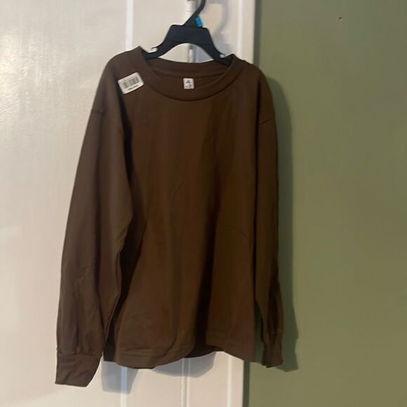 Brown longsleeve t-shirt size small - Picture 1 of 5